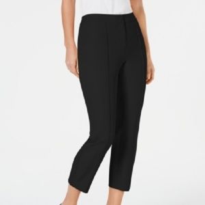 New Alfani Crochet Trim Ankle Slim Fit Pants Black